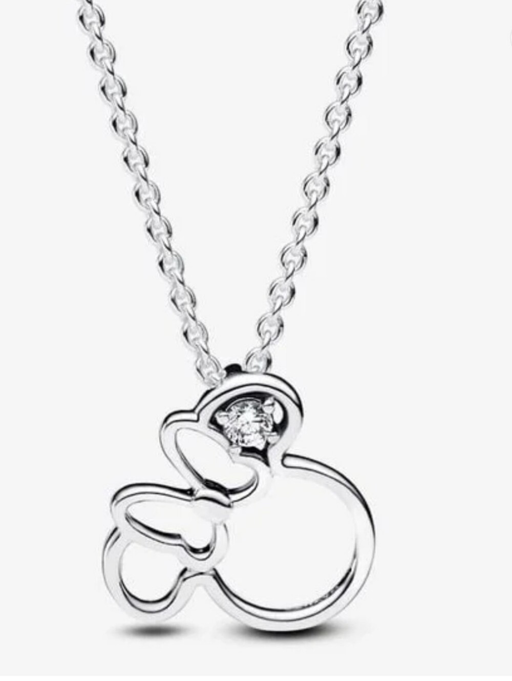 PANDORA + Disney Minnie Mouse Silhouette Collier Necklace w/ Dust Bag NEW